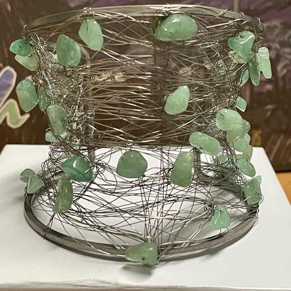 BOGO 1/2 off: SPIN by Mitchell Gross Jeweled Cobweb Cuff Bracelet - Picture 1 of 2